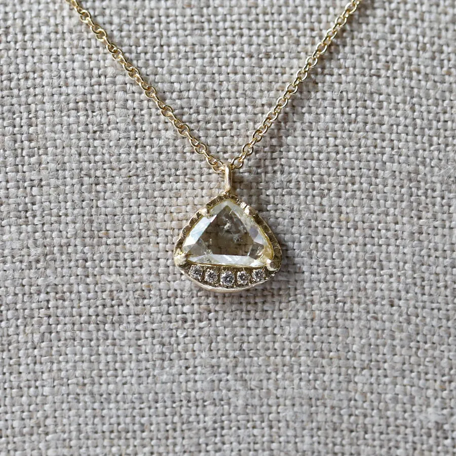 0.72ct Icy grey diamond necklace
