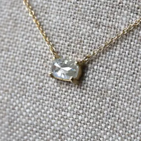 0.81ct icy grey diamond necklace