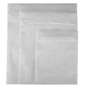 3 Piece Micro Mesh Wash Bag, White