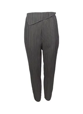 3230076 Reversed Waist Pleats Pants *Grey *Backorder