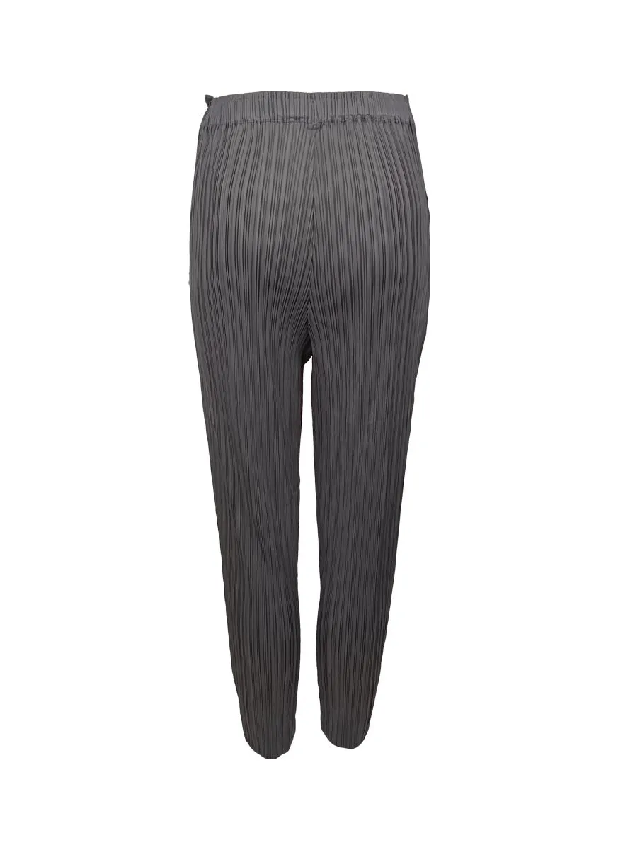 3230076 Reversed Waist Pleats Pants *Grey *Backorder