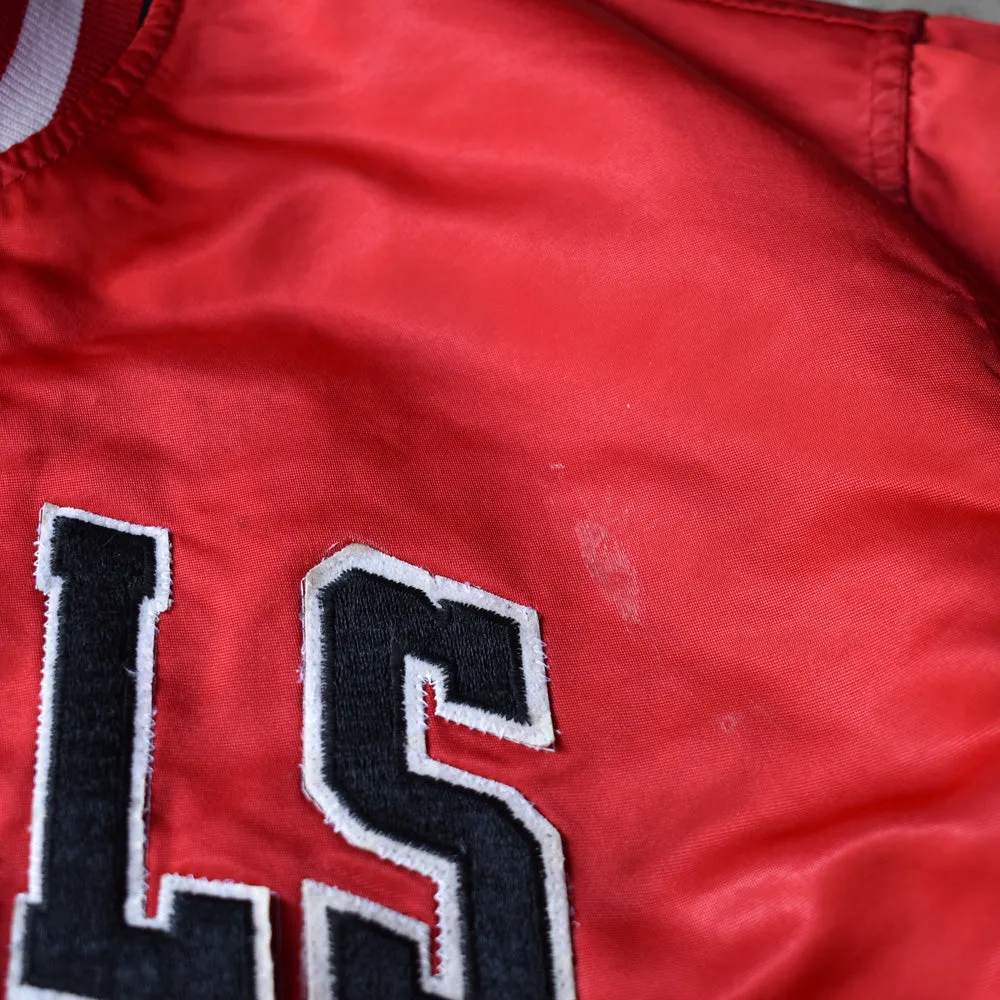 80's　STARTER "NBA Chicago Bulls" ナイロン アワードジャケット　USA製　230401H