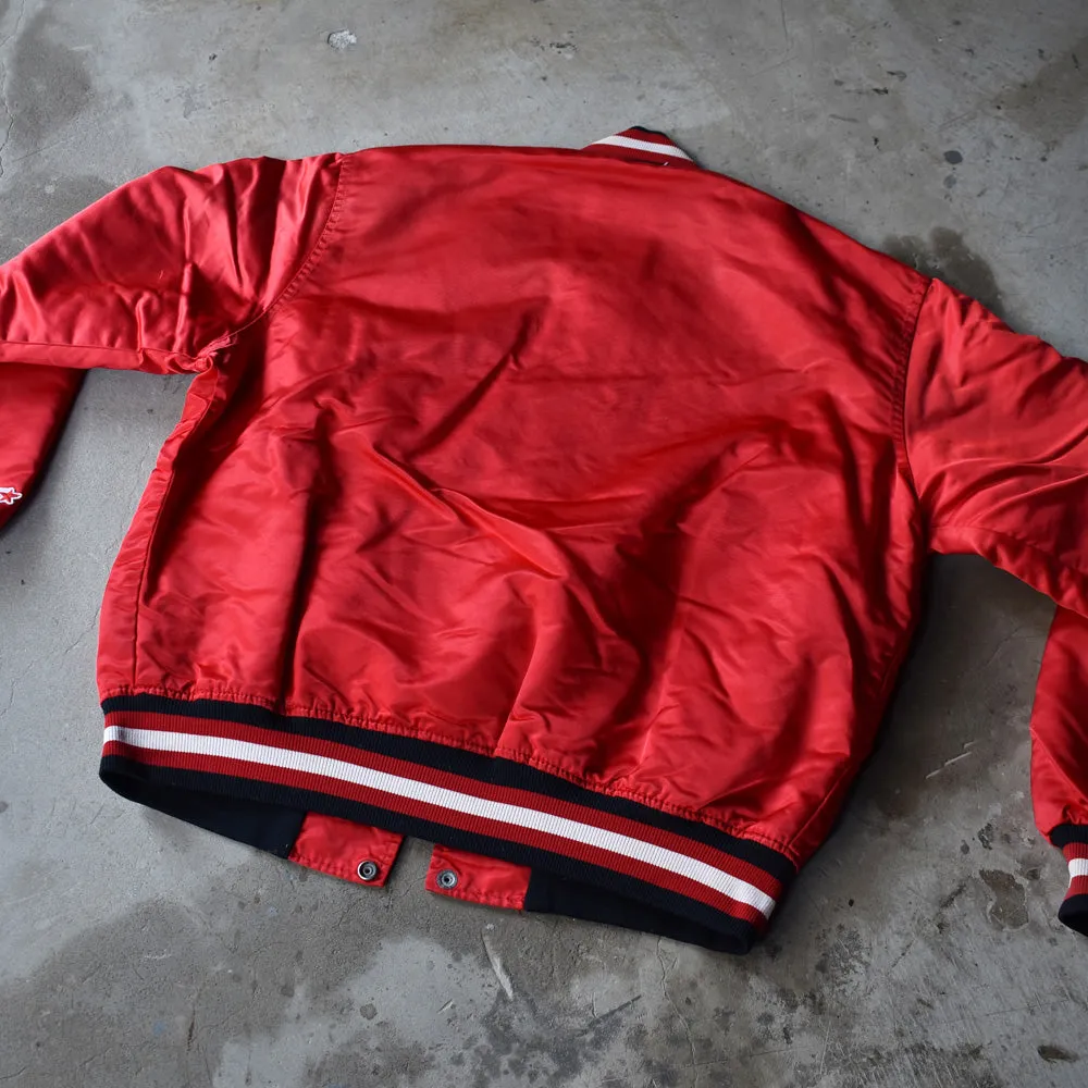 80's　STARTER "NBA Chicago Bulls" ナイロン アワードジャケット　USA製　230401H