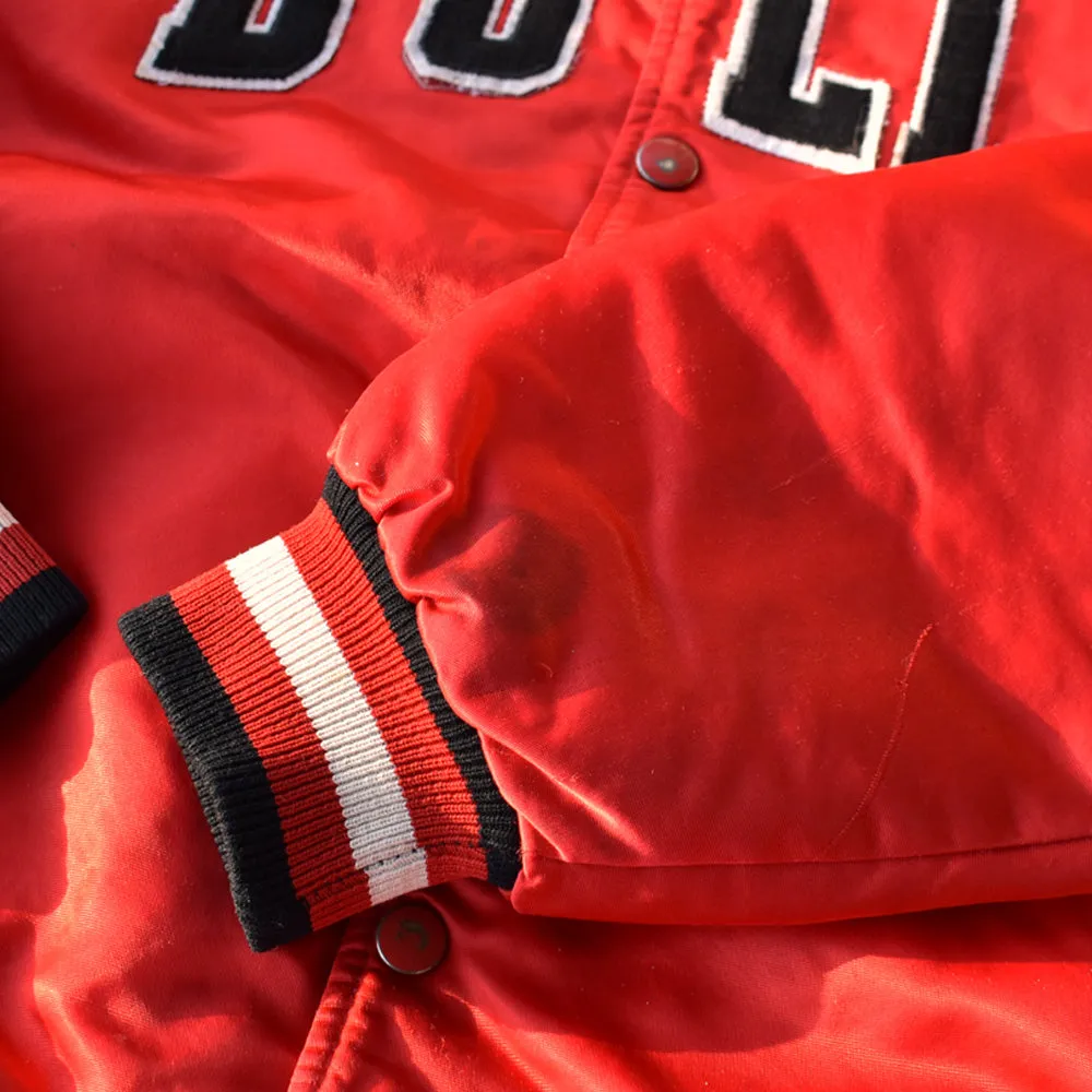 80's　STARTER "NBA Chicago Bulls" ナイロン アワードジャケット　USA製　230401H