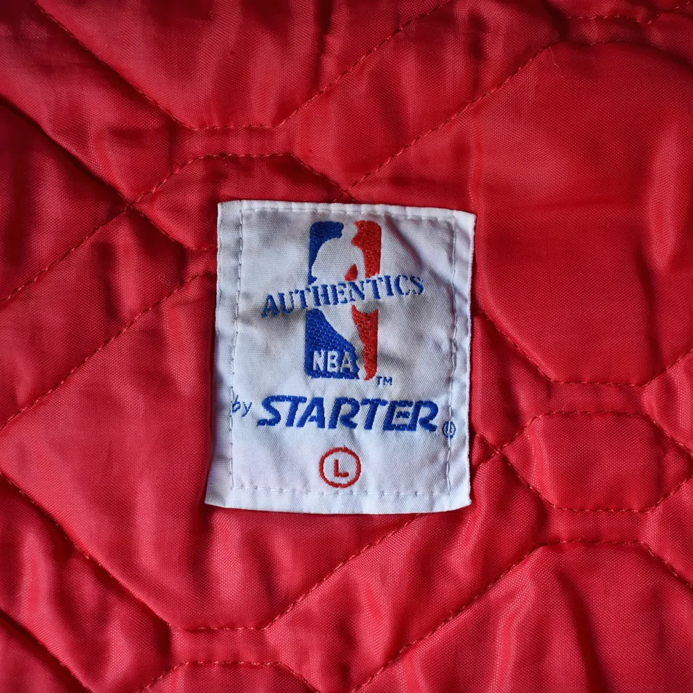 80's　STARTER "NBA Chicago Bulls" ナイロン アワードジャケット　USA製　230401H