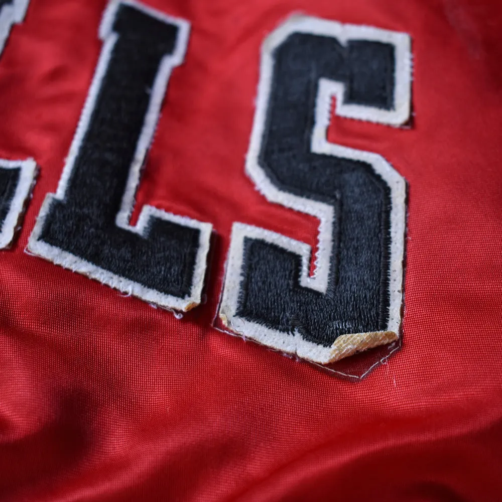 80's　STARTER "NBA Chicago Bulls" ナイロン アワードジャケット　USA製　230401H