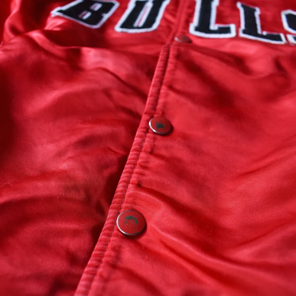80's　STARTER "NBA Chicago Bulls" ナイロン アワードジャケット　USA製　230401H