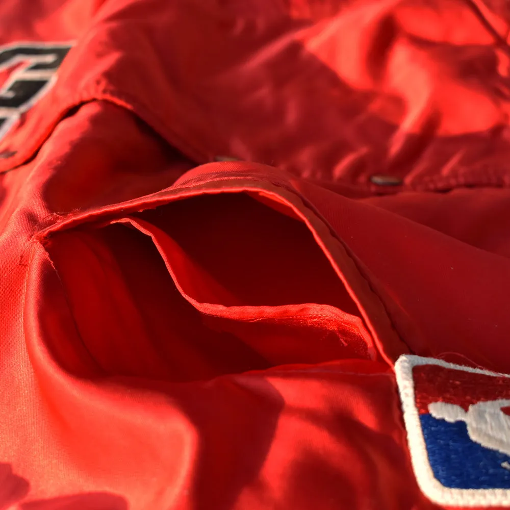 80's　STARTER "NBA Chicago Bulls" ナイロン アワードジャケット　USA製　230401H