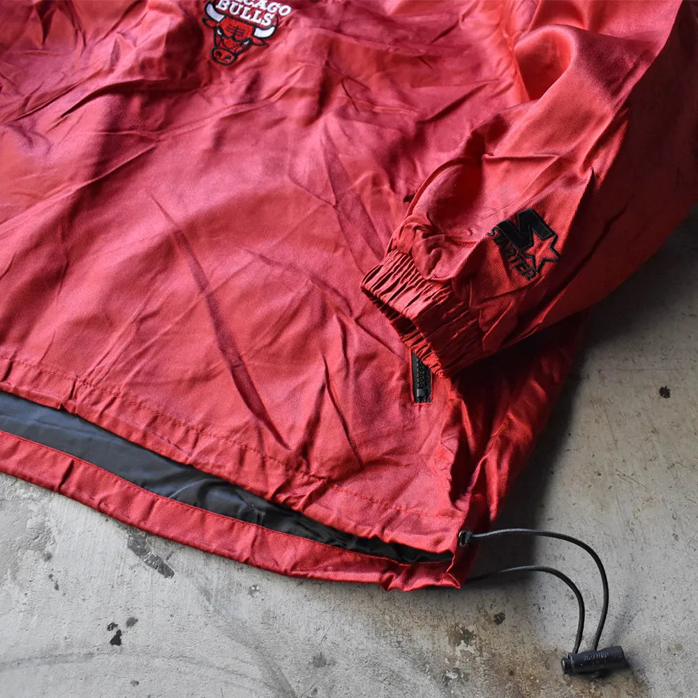 90's STARTER "NBA Chicago Bulls" ハーフジップ ナイロンプルオーバー 231231