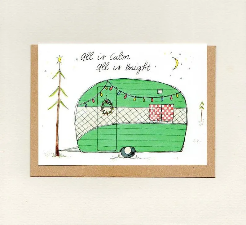 'ALL IS CALM ALL IS BRIGHT' CHRISTMAS GREETING CARD