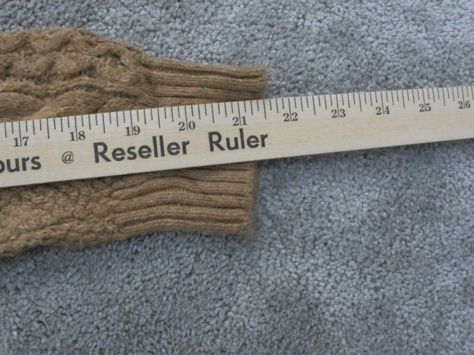 American Eagle Womens Crop Polo Sweater Knitted Long Sleeves Light Brown Size S