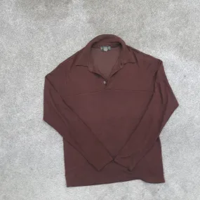 Banana Republic Mens Polo Sweater Long Sleeves Stretch Brown Size Medium