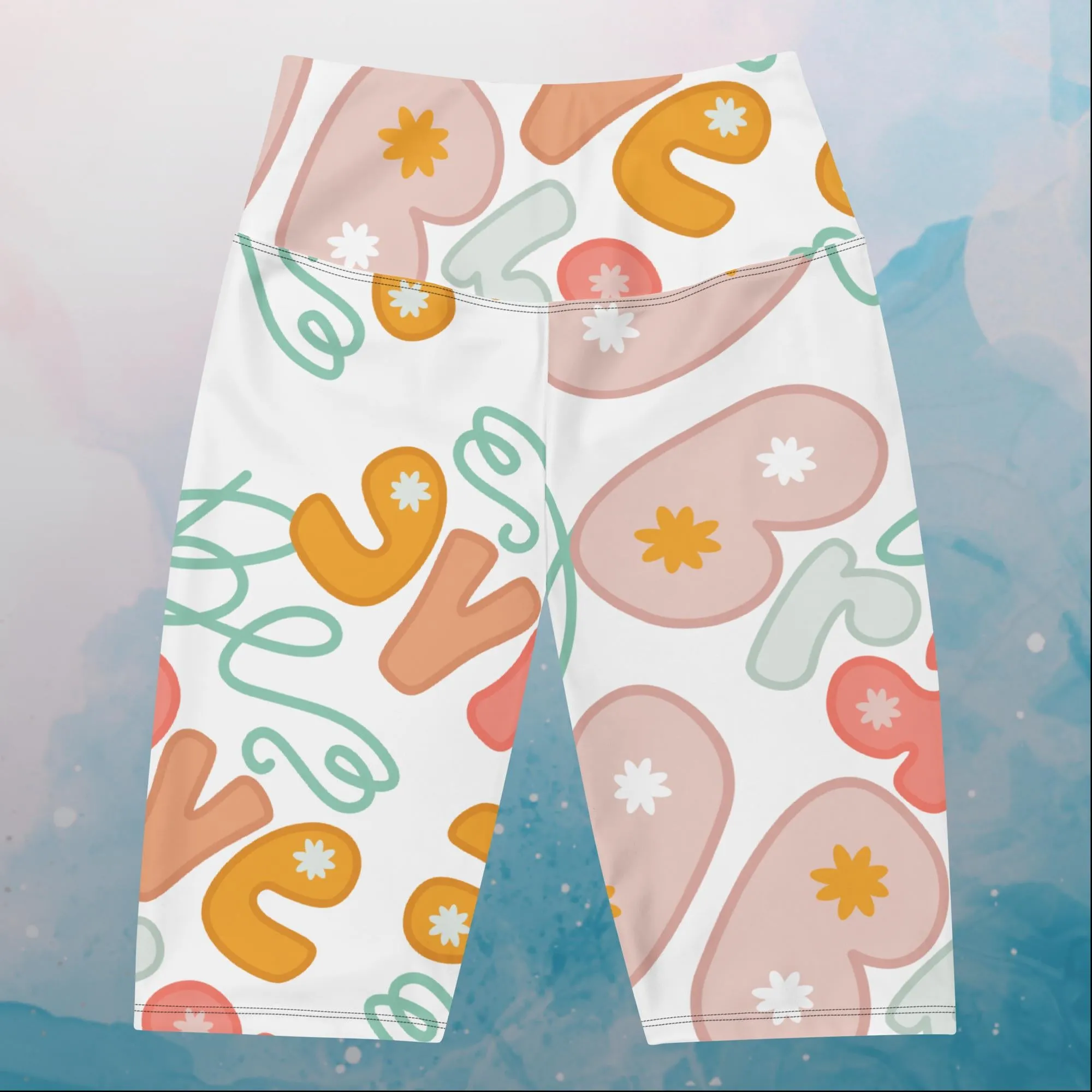 Be Brave Inspirational Grey Biker Shorts