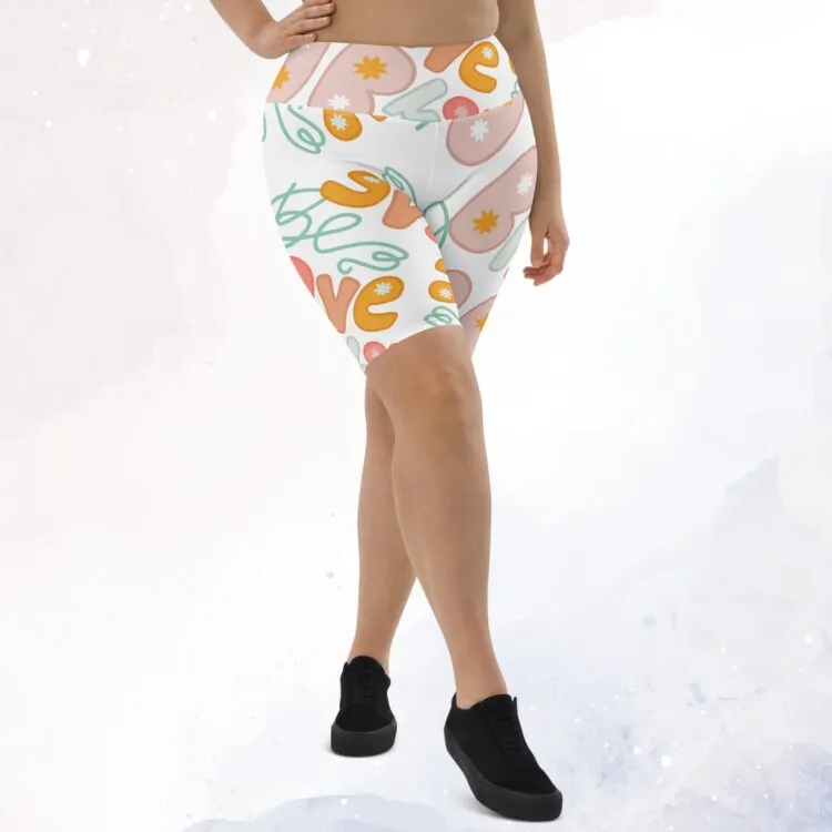 Be Brave Inspirational Grey Biker Shorts