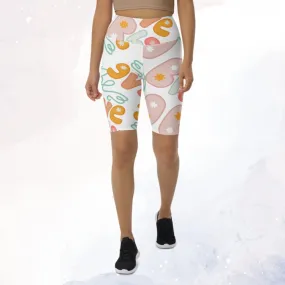 Be Brave Inspirational Grey Biker Shorts