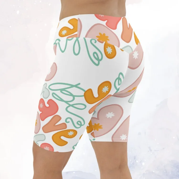 Be Brave Inspirational Grey Biker Shorts