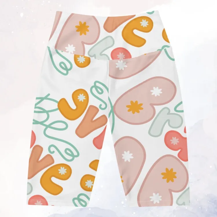 Be Brave Inspirational Grey Biker Shorts