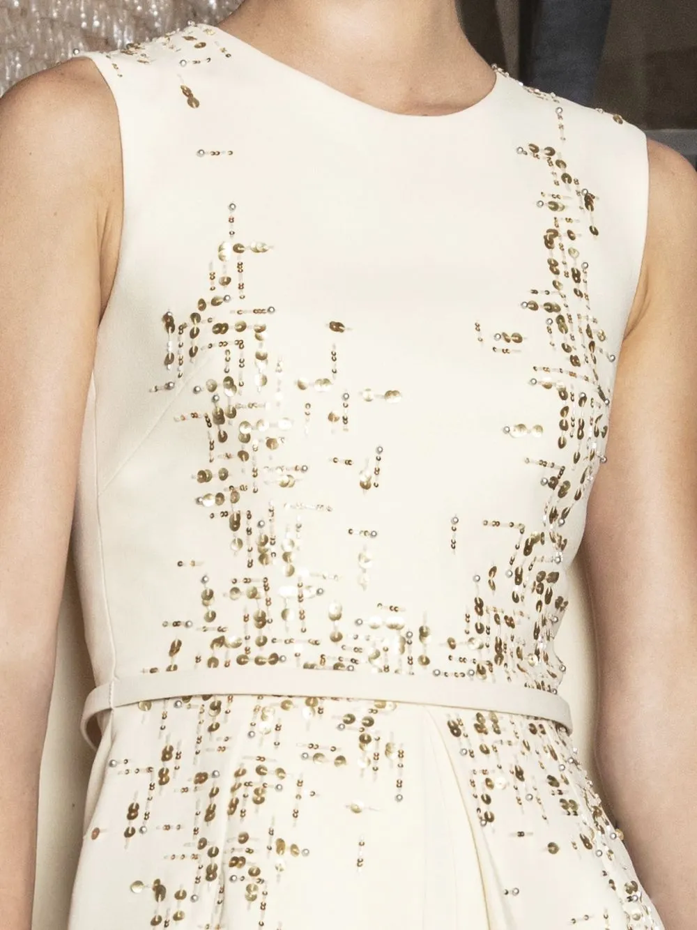 Beaded Cape Jumpsuit & Belt
