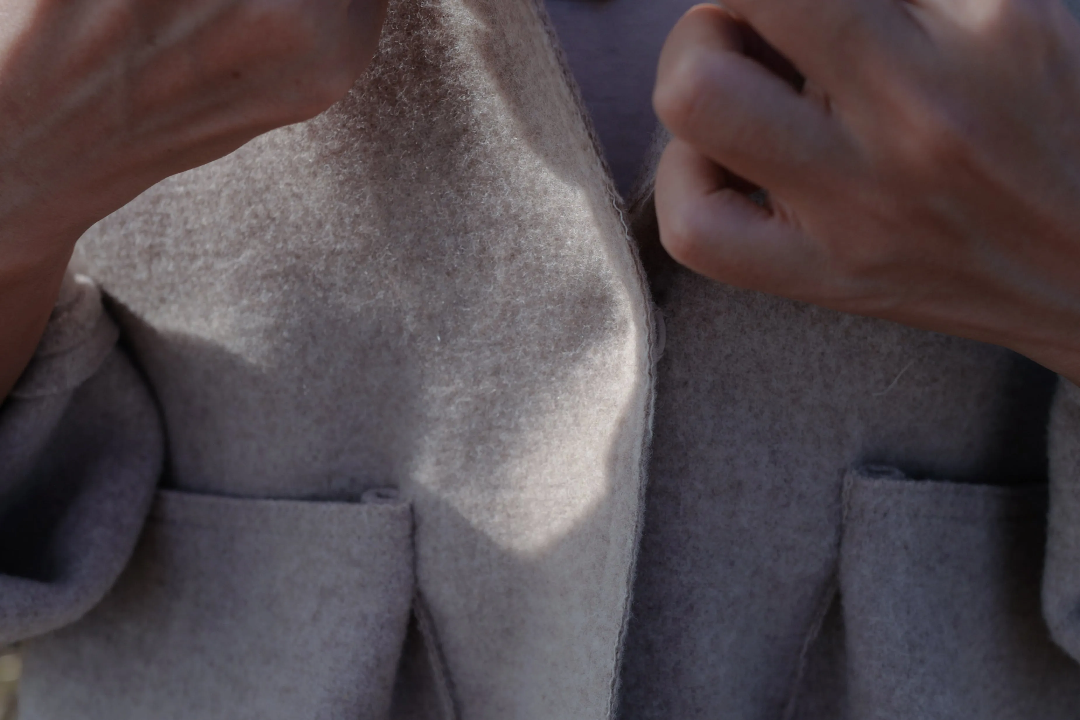 Beige 3D Pocket Wool Jacket *BEST BUY*