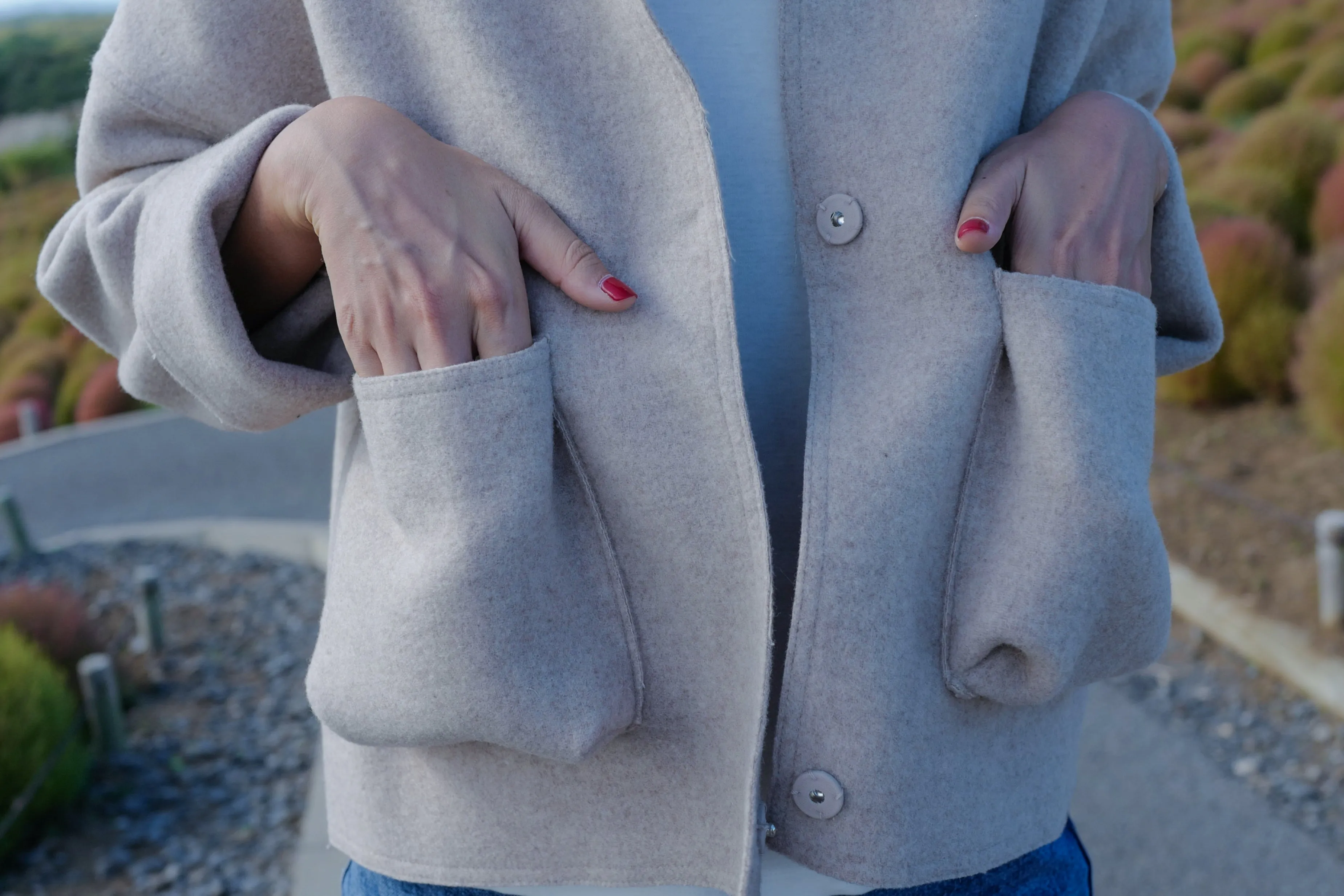 Beige 3D Pocket Wool Jacket *BEST BUY*