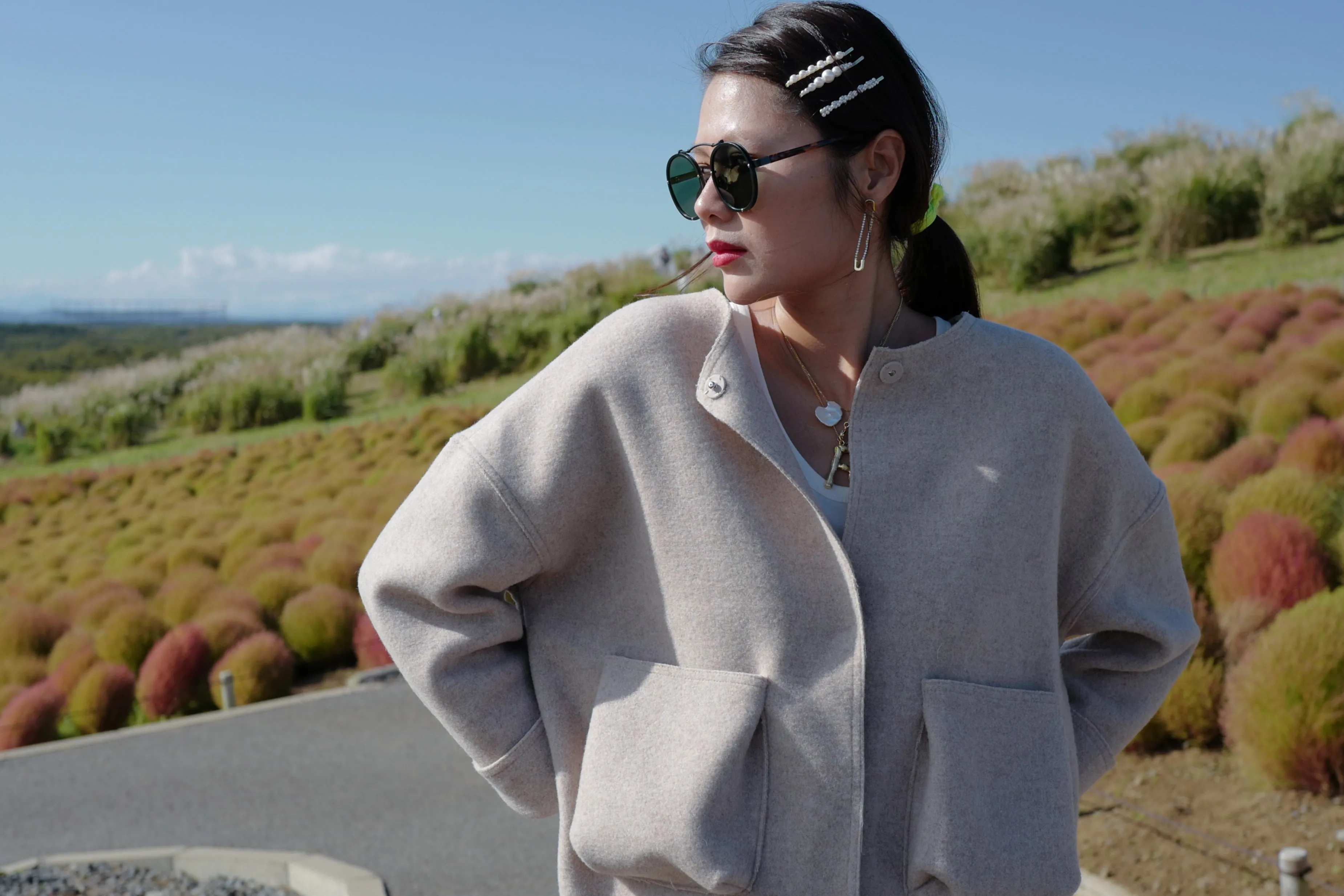 Beige 3D Pocket Wool Jacket *BEST BUY*