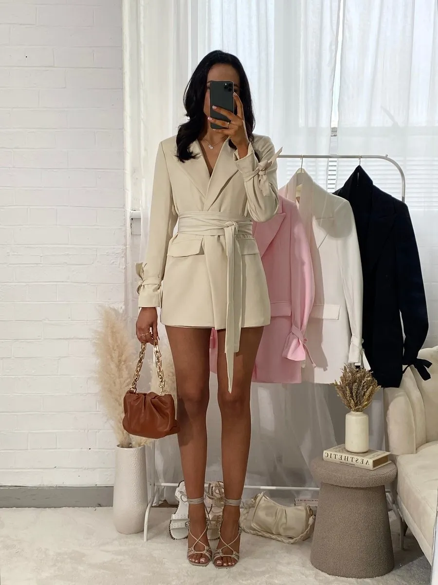 Belted Blazer Dress