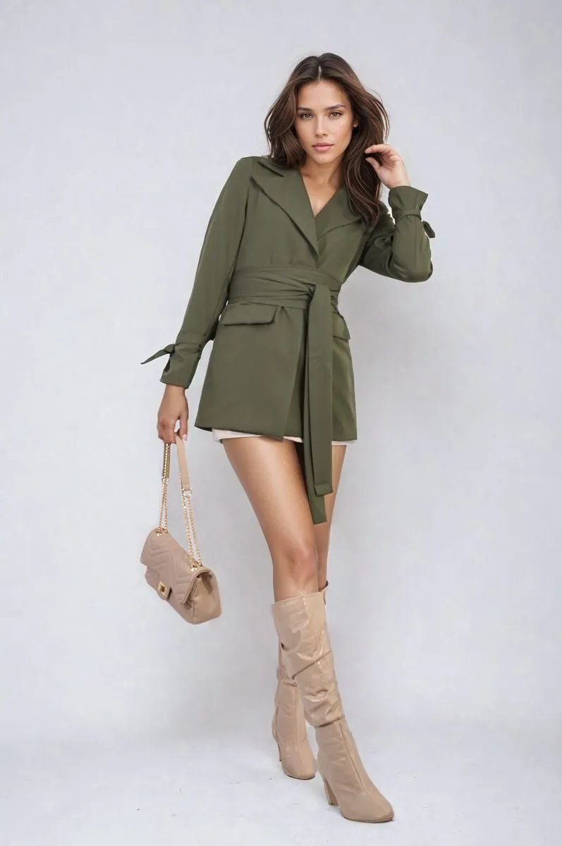 Belted Blazer Dress