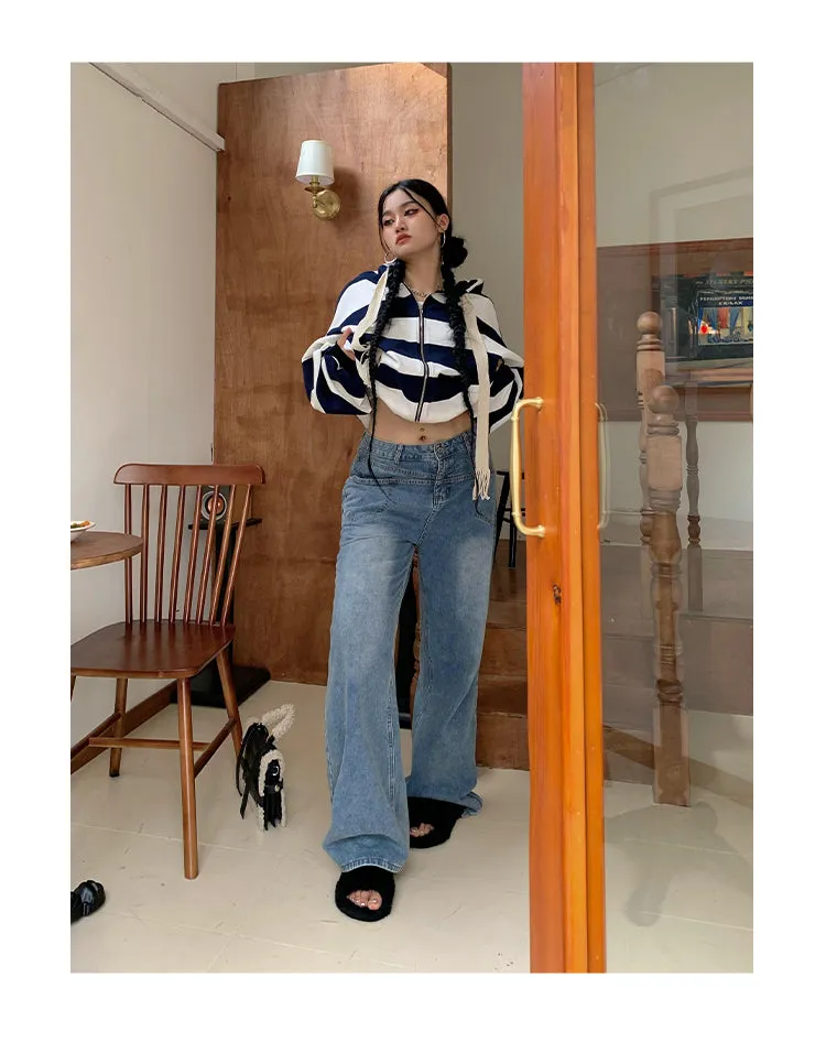 Ben Blue Denim Baggy Straight Leg Loose Jeans Pants