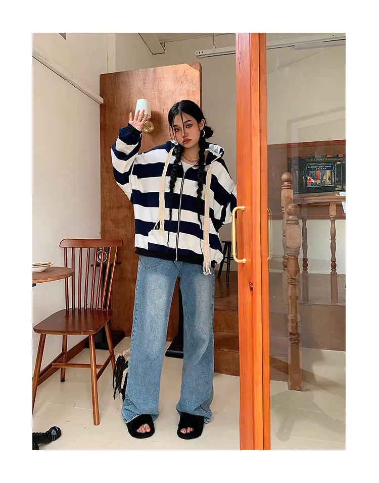 Ben Blue Denim Baggy Straight Leg Loose Jeans Pants