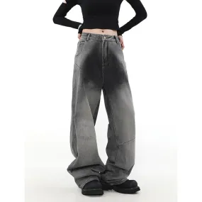 Black Harajuku Punk Baggy Denim Pants for Women