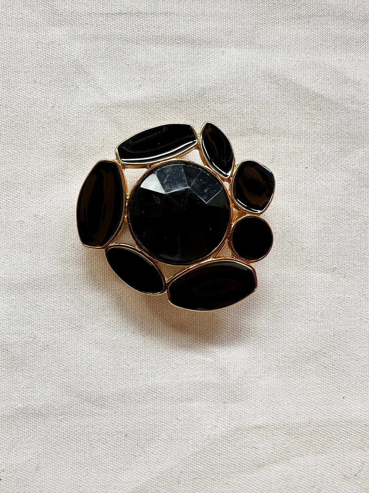 Black Pebble Sash Buckle