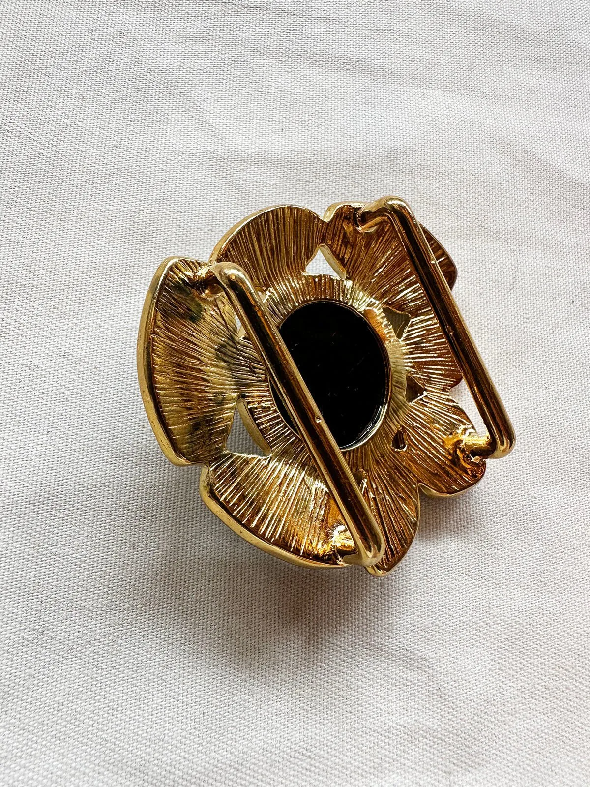 Black Pebble Sash Buckle