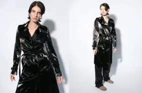 Black Rainwear Trench Coat