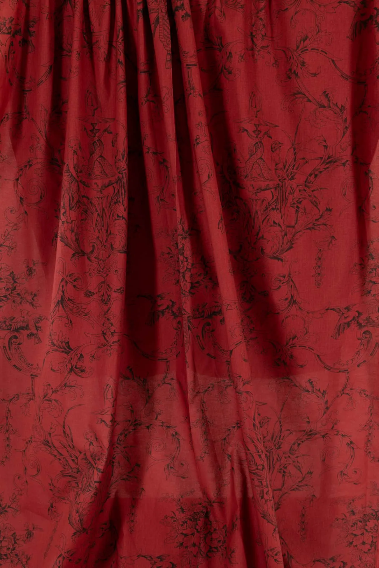 Brick Red Toile Italian Linen/Viscose Woven
