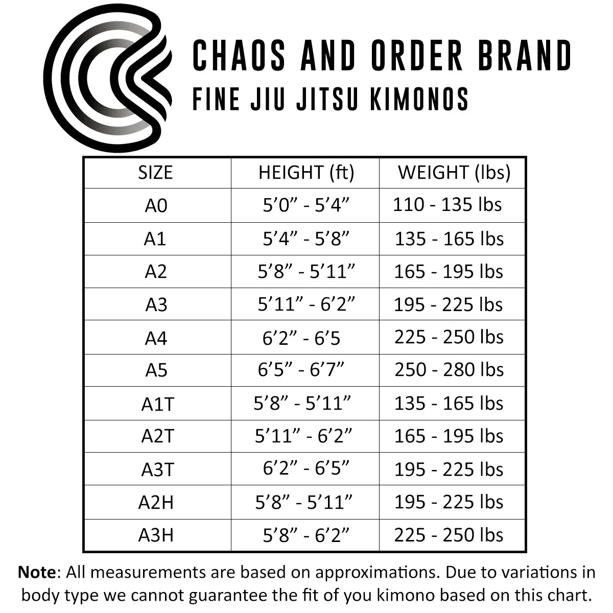 Chaos and Order Base Label BJJ Kimono - White