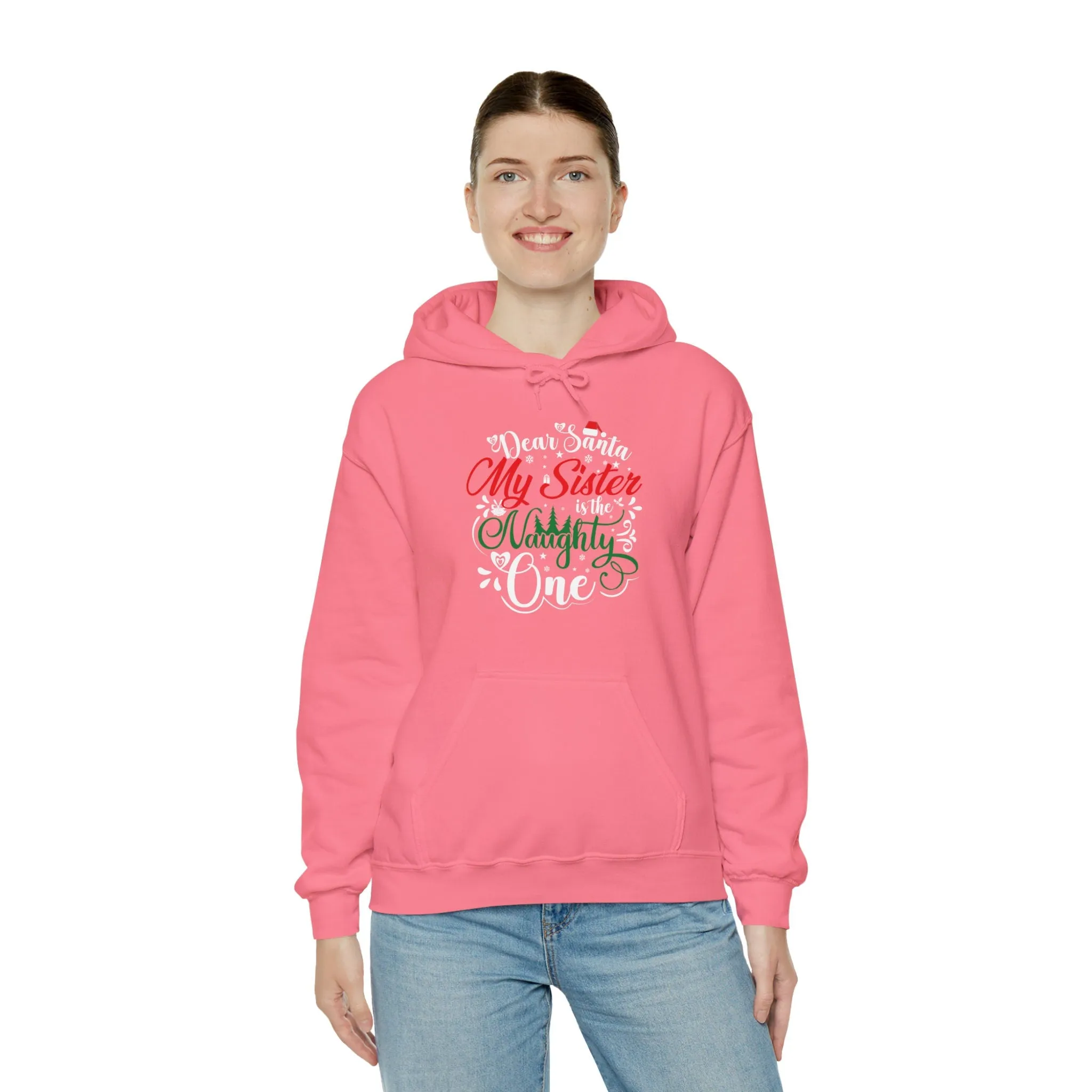 Christmas Sweatshirt Dear Santa | Graphic Women clothes | Loose fit Unisex Heavy Blend™ Hooded Sweatshirt