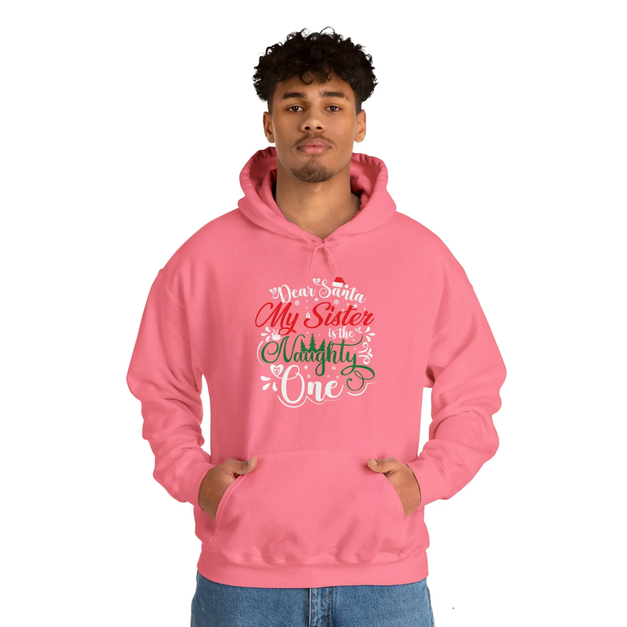 Christmas Sweatshirt Dear Santa | Graphic Women clothes | Loose fit Unisex Heavy Blend™ Hooded Sweatshirt