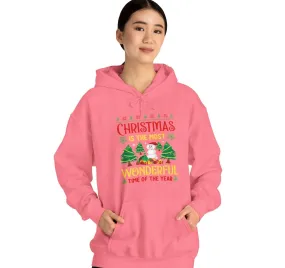 Christmas T-shirt Most Wonderful Time of the Year | Christmas Oversize hoodie | Graphic Women Hooded Sweatshirt