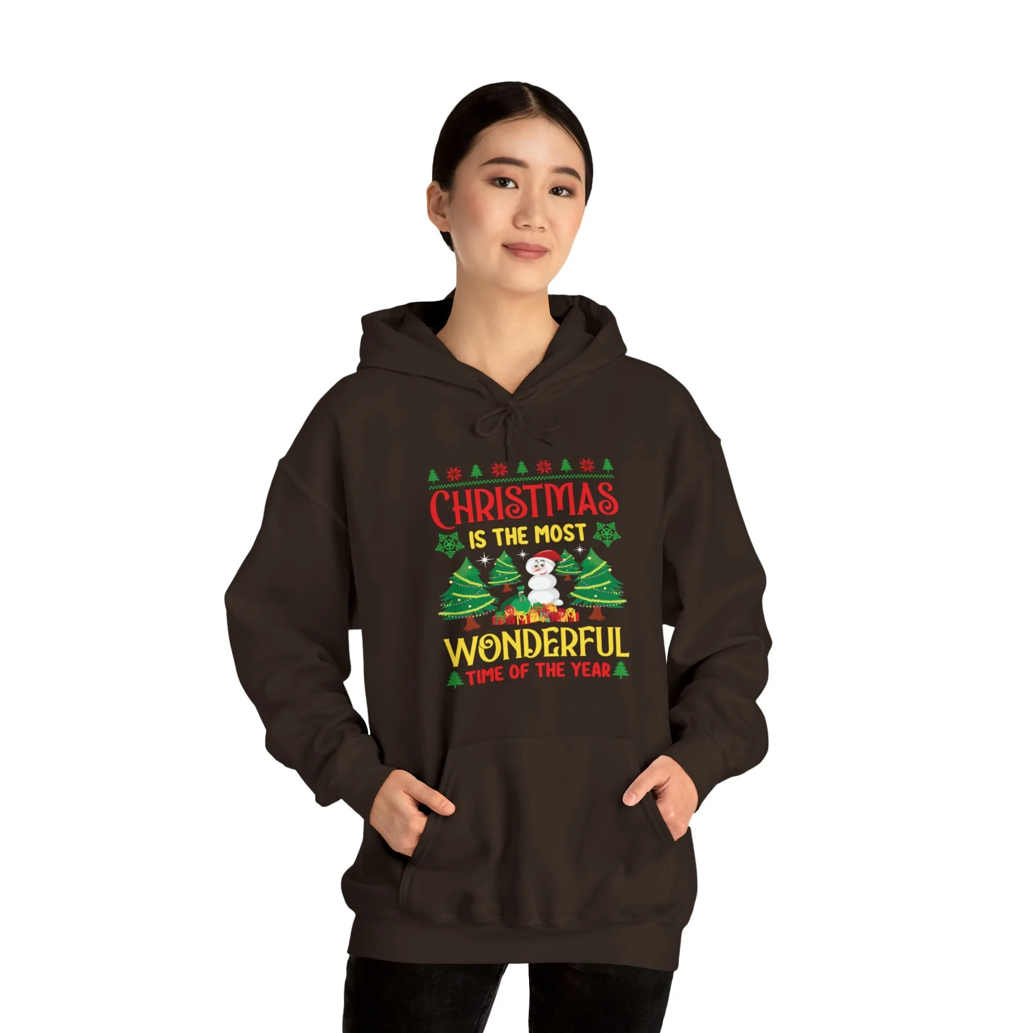 Christmas T-shirt Most Wonderful Time of the Year | Christmas Oversize hoodie | Graphic Women Hooded Sweatshirt