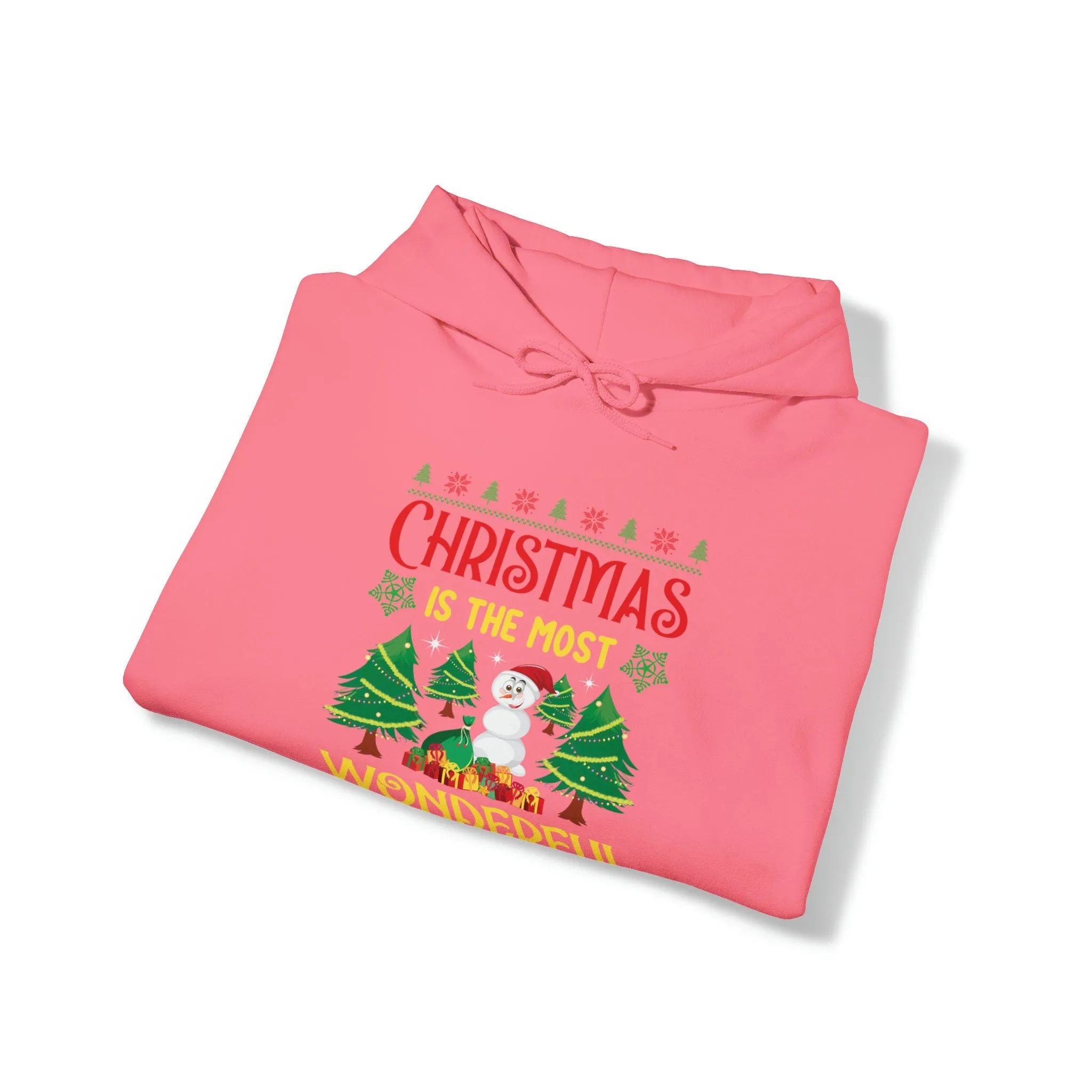 Christmas T-shirt Most Wonderful Time of the Year | Christmas Oversize hoodie | Graphic Women Hooded Sweatshirt