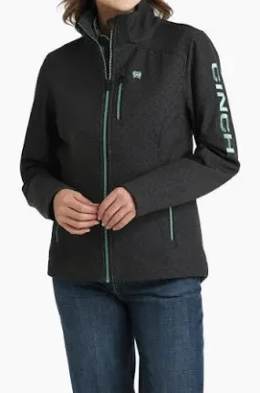 Cinch Women's Black & Grey Geo Concealed Carry Logo Sleeve Bonded Jacket