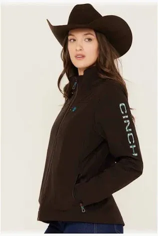 Cinch Women's Black & Grey Geo Concealed Carry Logo Sleeve Bonded Jacket