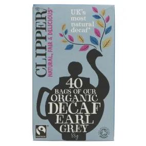 Clipper Organic Decaf Earl Grey Tea 40 Unbleached Bags