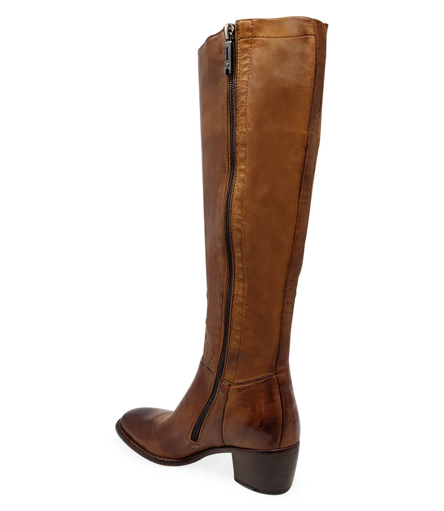 Cognac Knee High Boot
