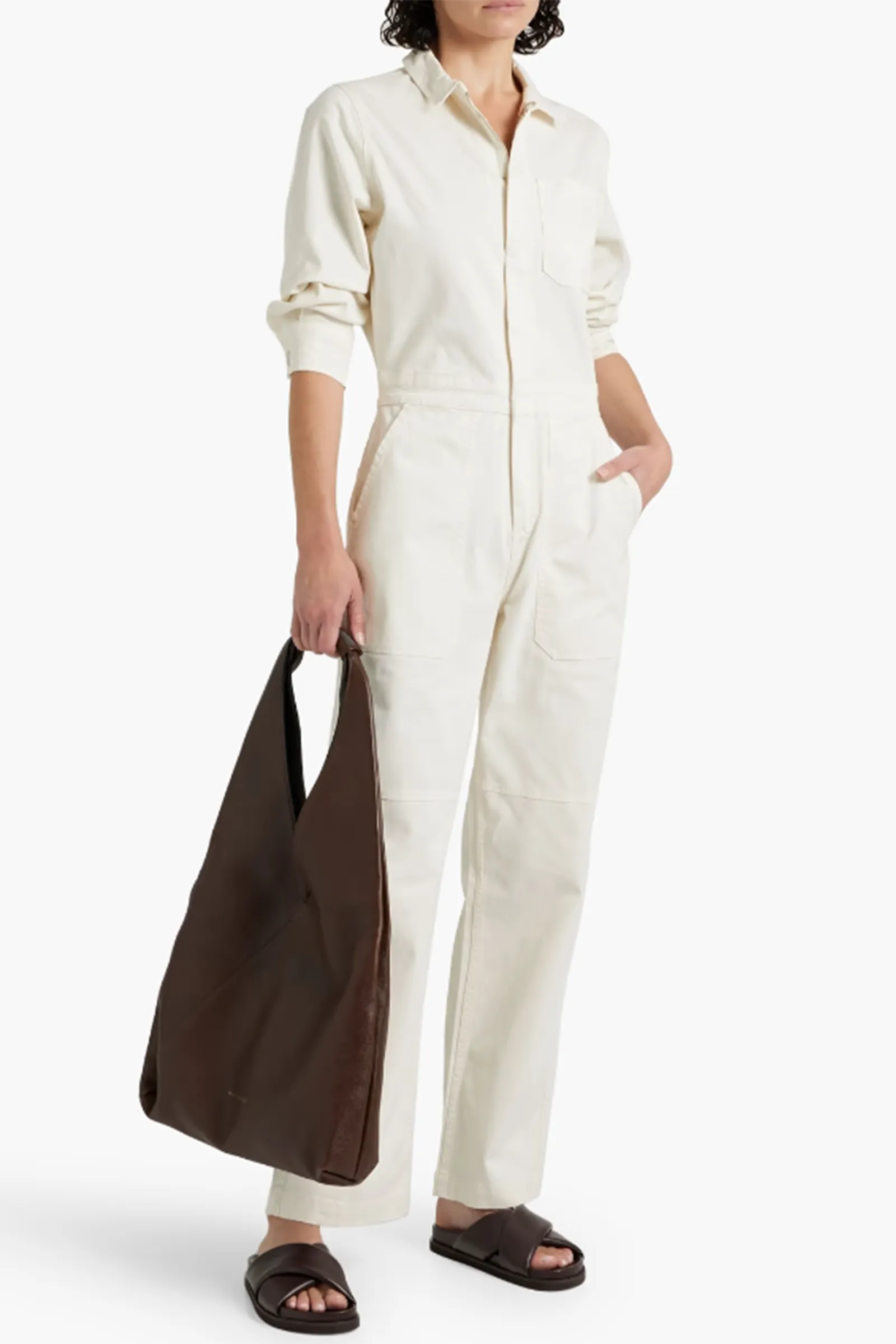 Cotton-Blend Twill Jumpsuit