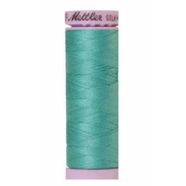 Cotton Sewing Thread - Deep Aqua Blue 150m/164yd - Mettler Silk Finish All Purpose