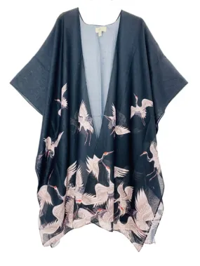 Crane Art Kimono