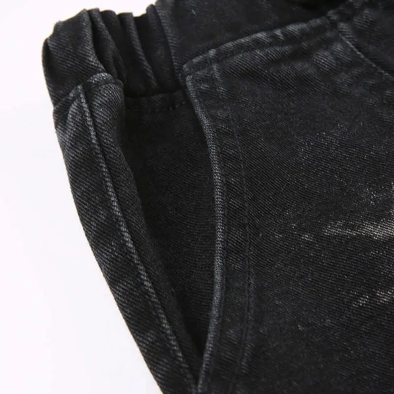 Denim Straight Pants - Urban Tie-Dyed Streetwear