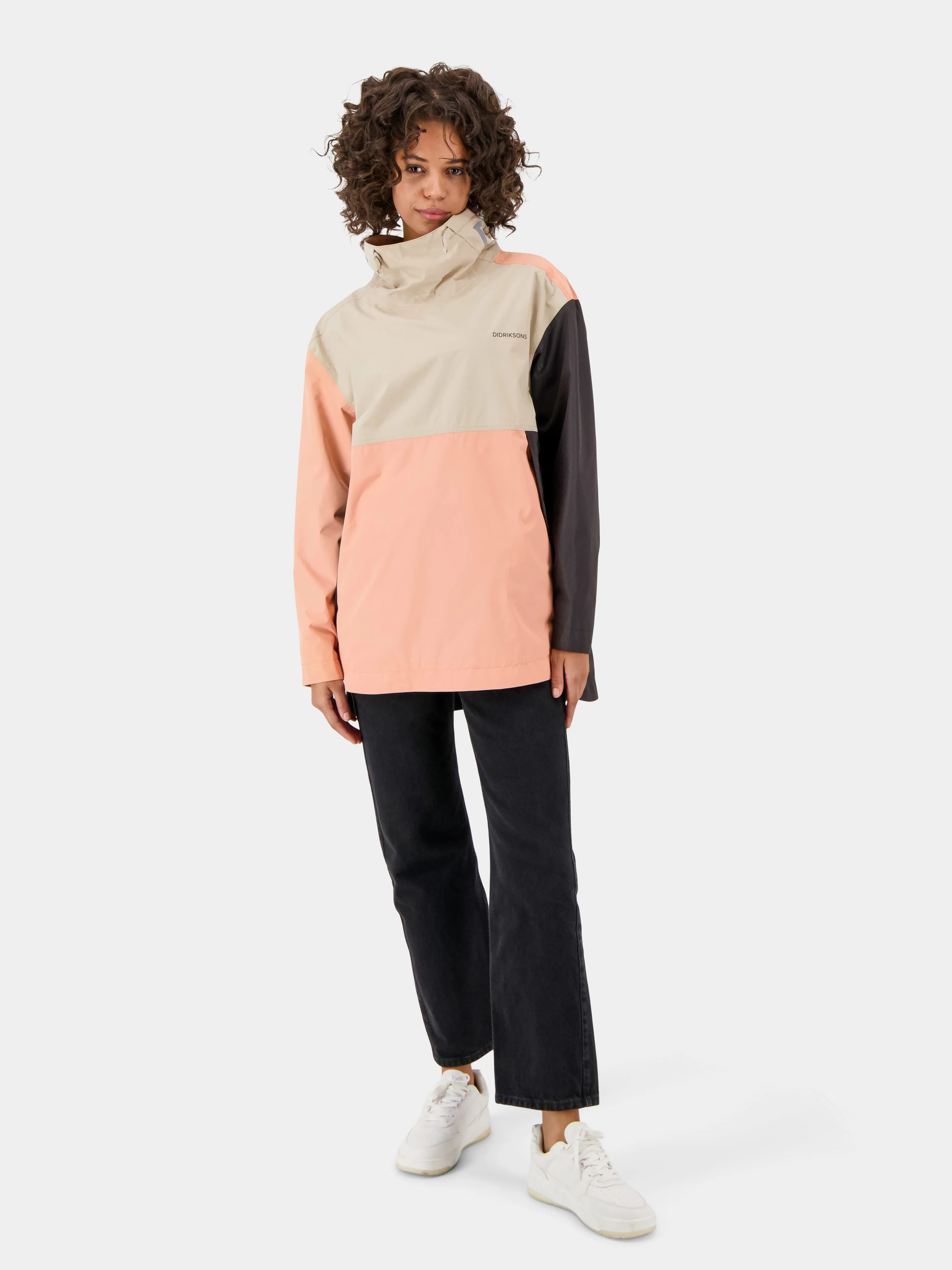 Didriksons Women&#x27;s Thyra Jacket 2 Black/Beige/Pink | Buy Didriksons Women&#x27;s Thyra Jacket 2 Black/Beige/Pink here | Outnorth