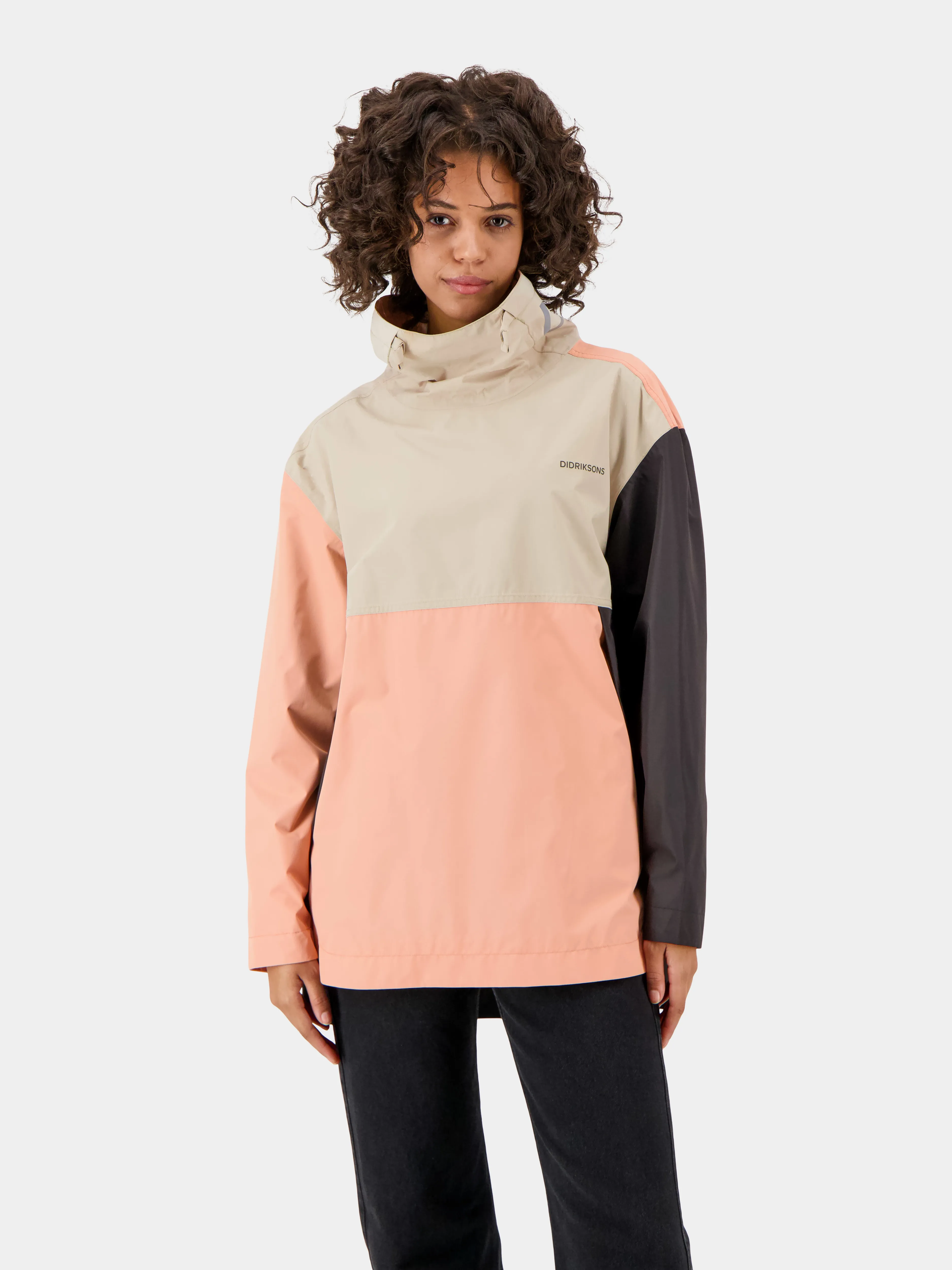 Didriksons Women&#x27;s Thyra Jacket 2 Black/Beige/Pink | Buy Didriksons Women&#x27;s Thyra Jacket 2 Black/Beige/Pink here | Outnorth